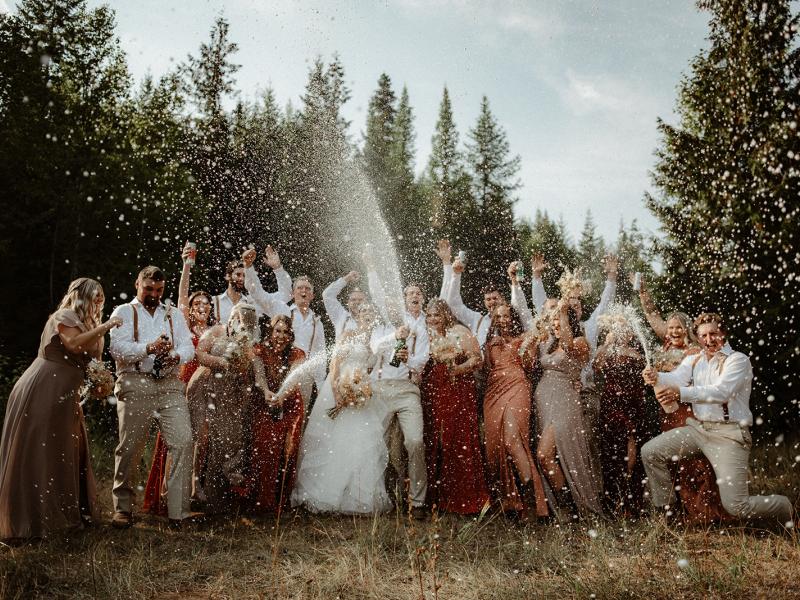 Award winning wedding party photo by Kayla Bowie