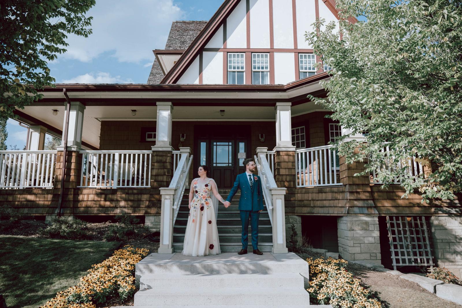 Wedding Couple at Heritage Park, Calgary