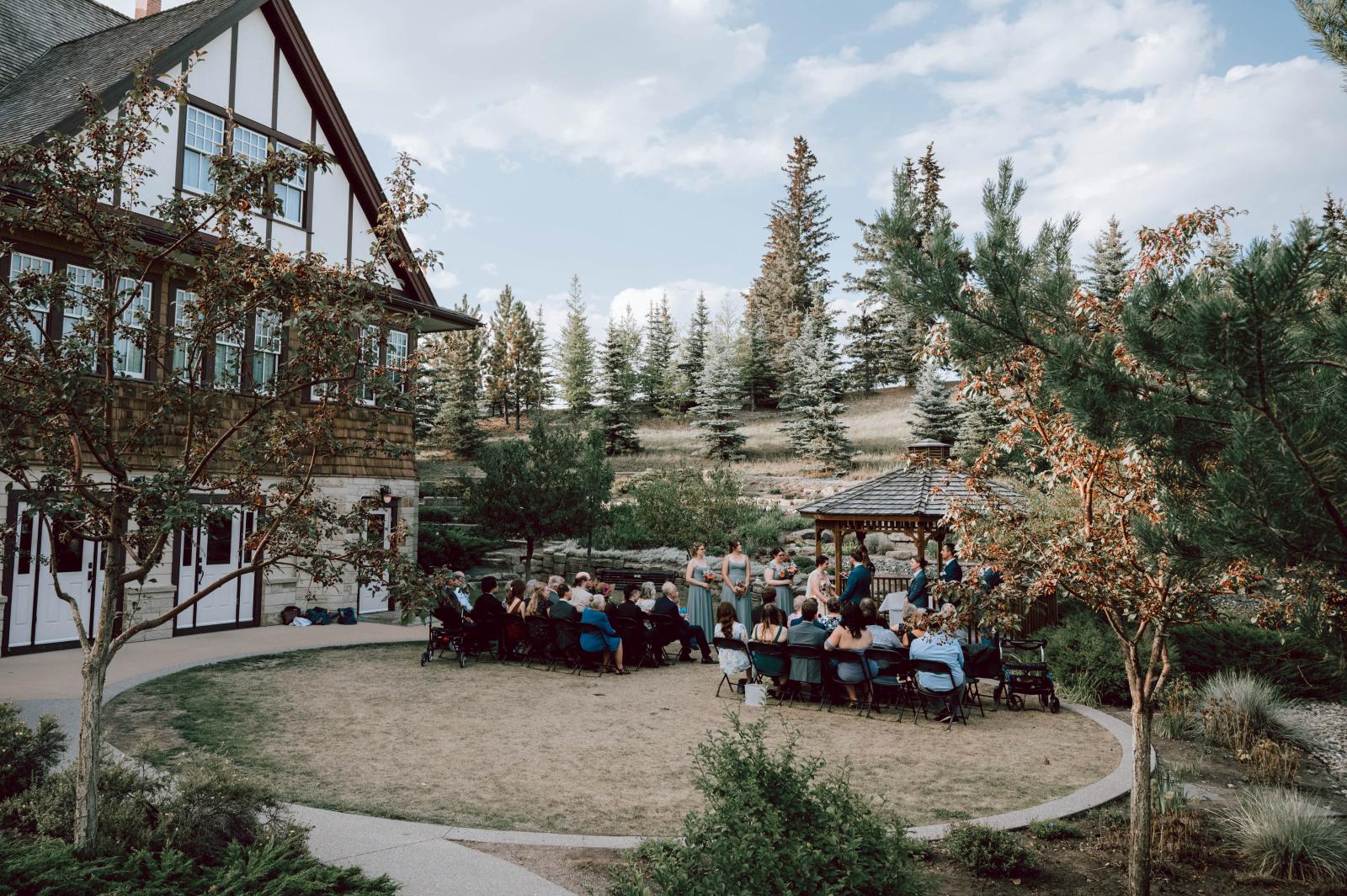 Wedding ceremony at Heritage Park in Calgary