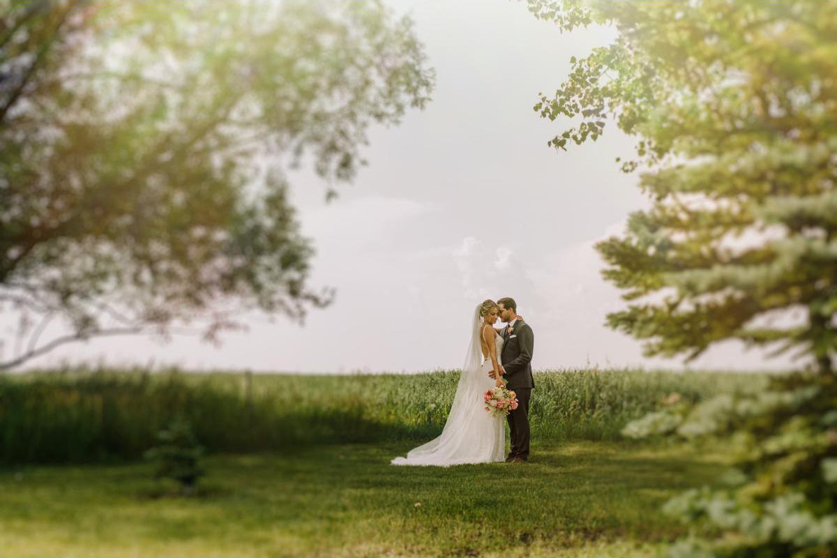 Bride and groom portrait