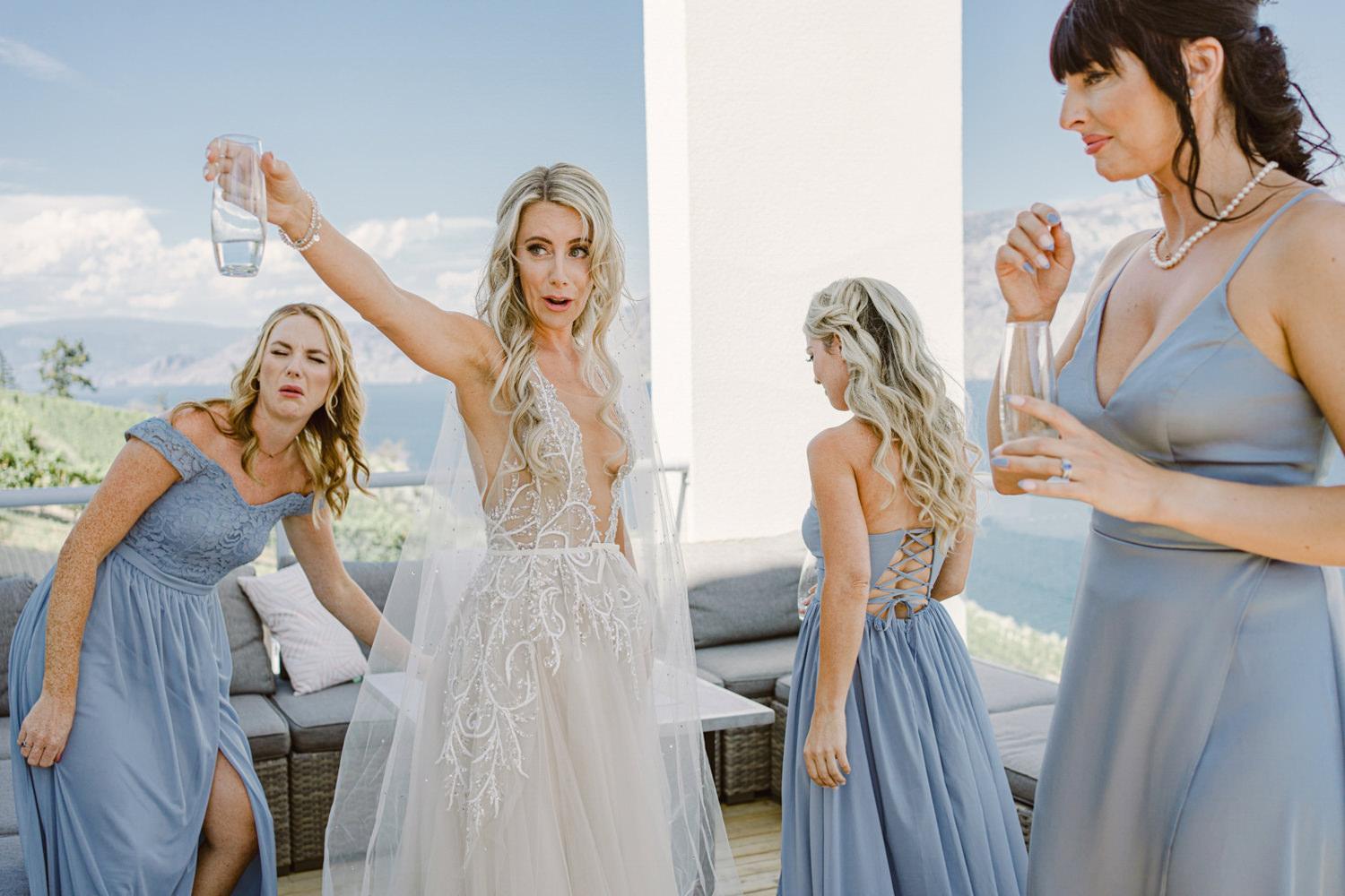 Bride and Bridesmaids in the Okanagan