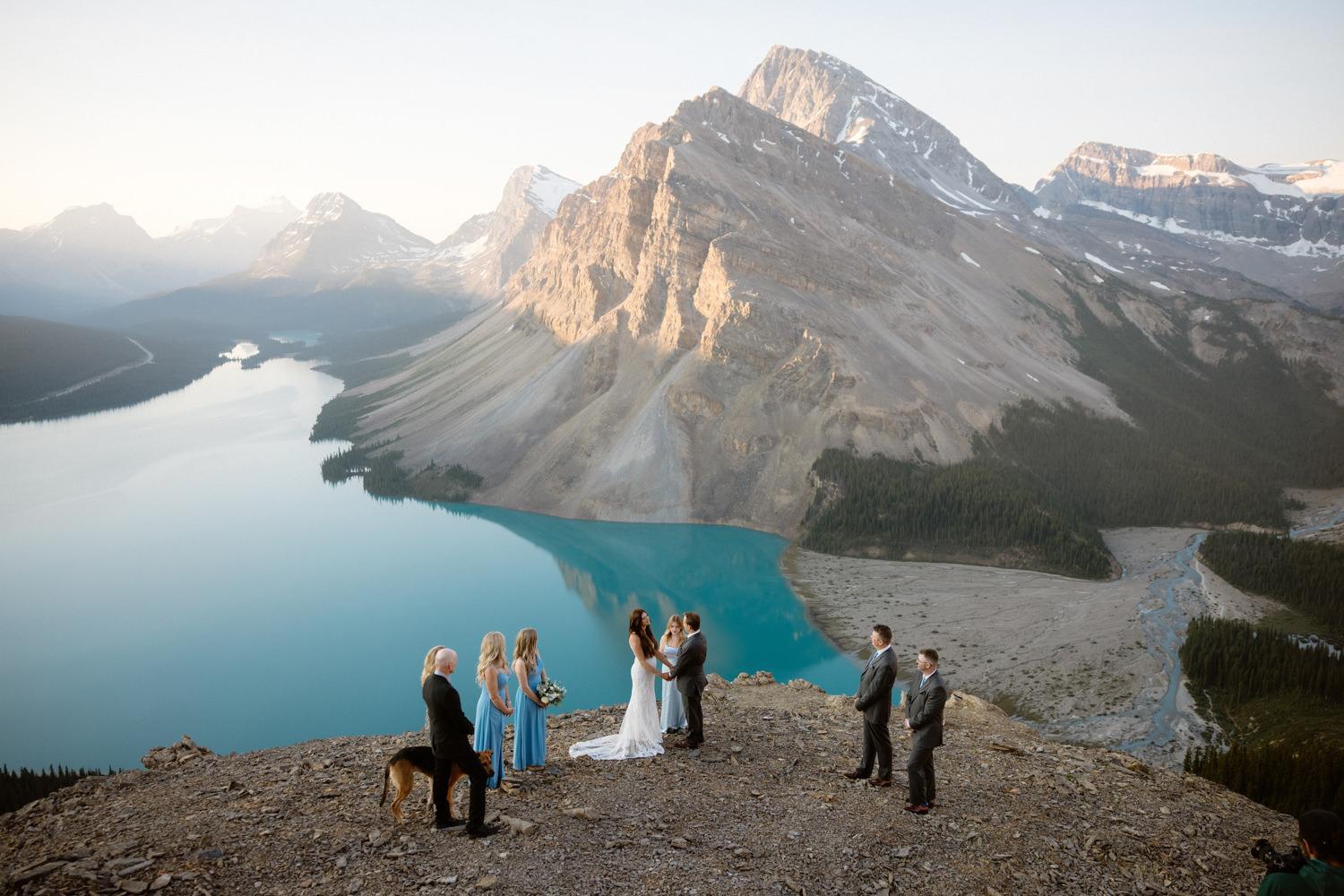 A private elopement ceremony in the rocky mountains