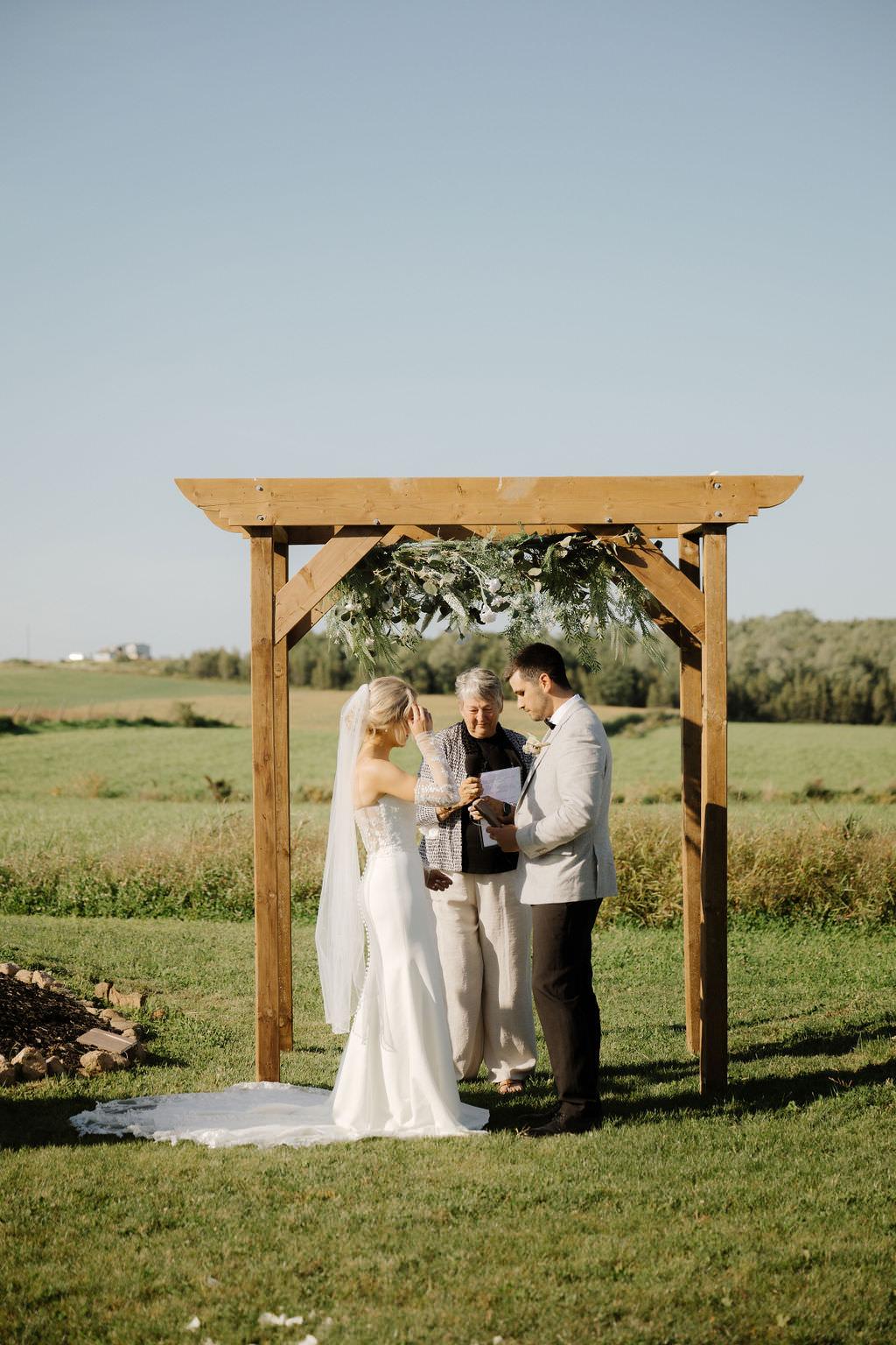 Wedding Ceremony at Clover Barn in East Stewiacke, NS