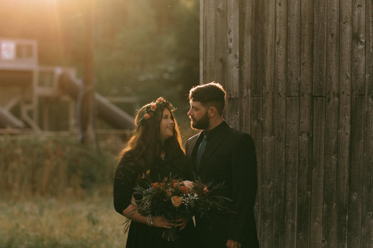 Bride and gropm at Hatfield Farm in Hammonds Plains