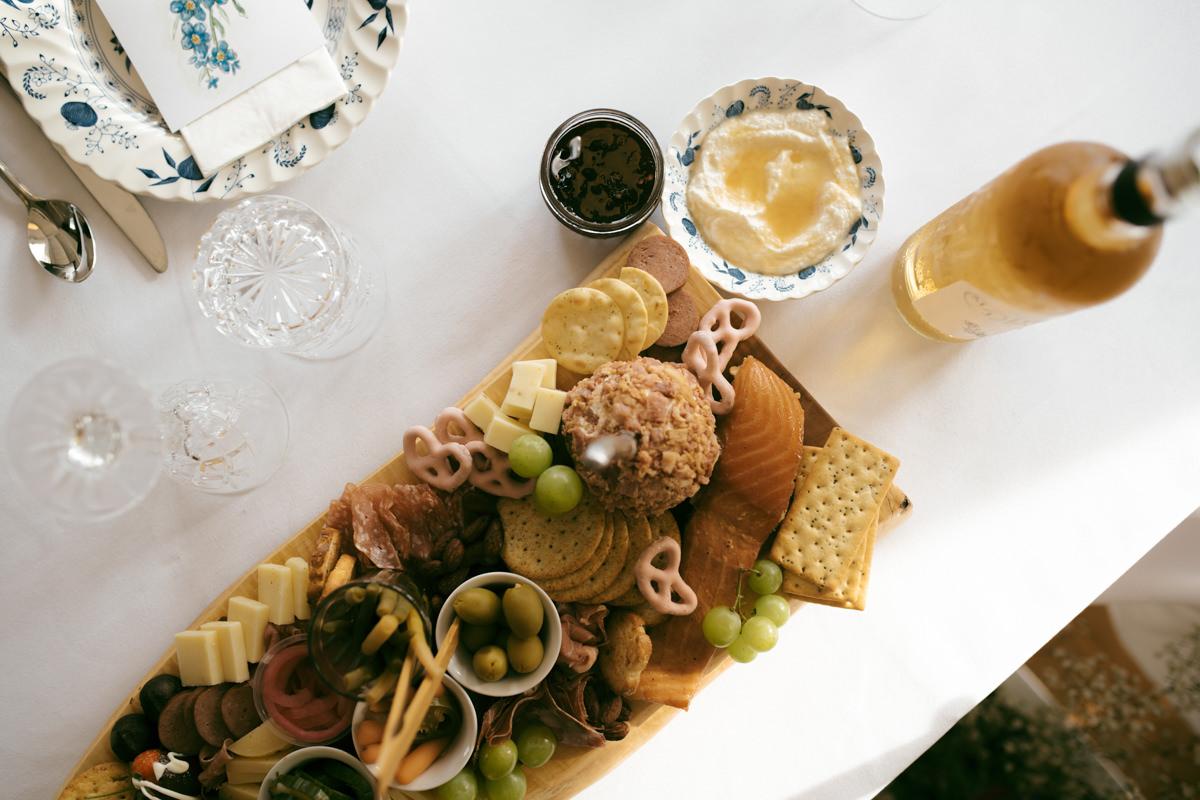 Charcuterie board at wedding