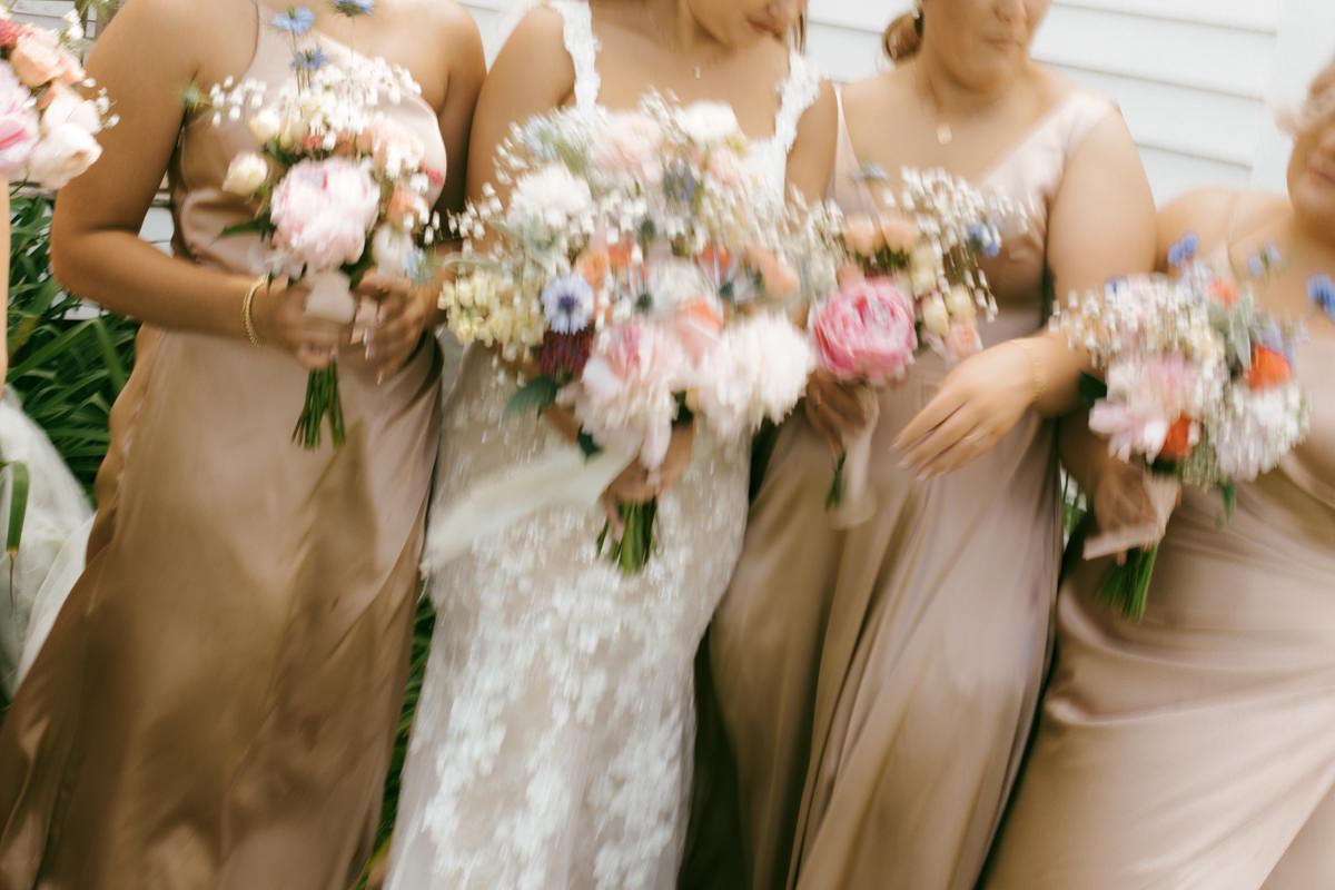 Blurry bridesmaids