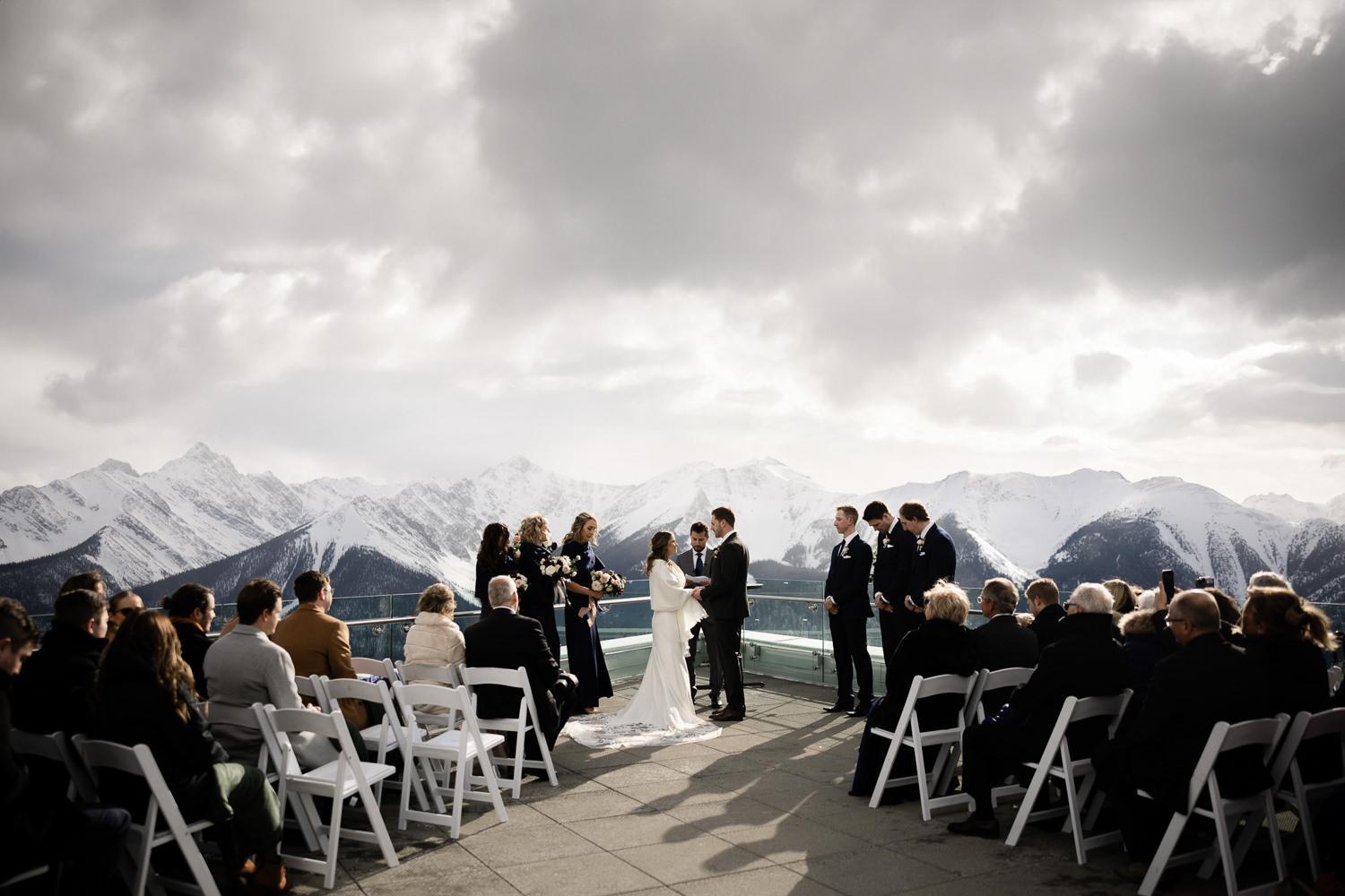Wedding Ceremony atop Sulfur Mountain, Banff, Alberta