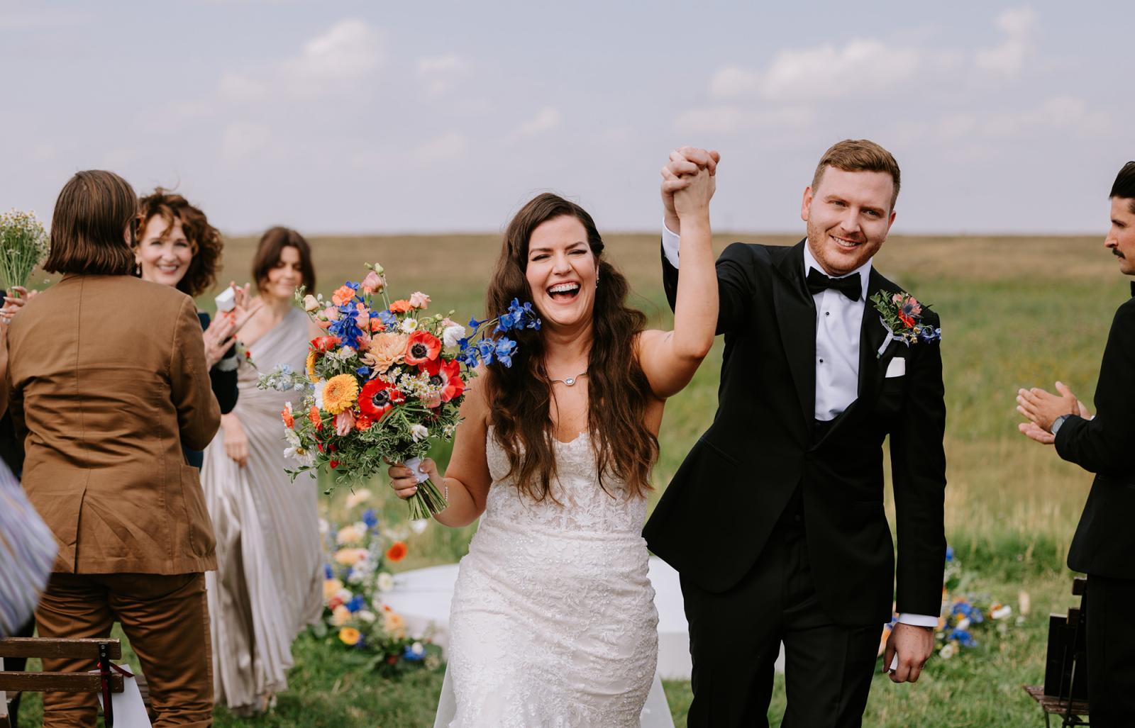 Kendra & Steven’s Colourful Summer Wedding at The Gathered in Alberta by Meaghan Baxter