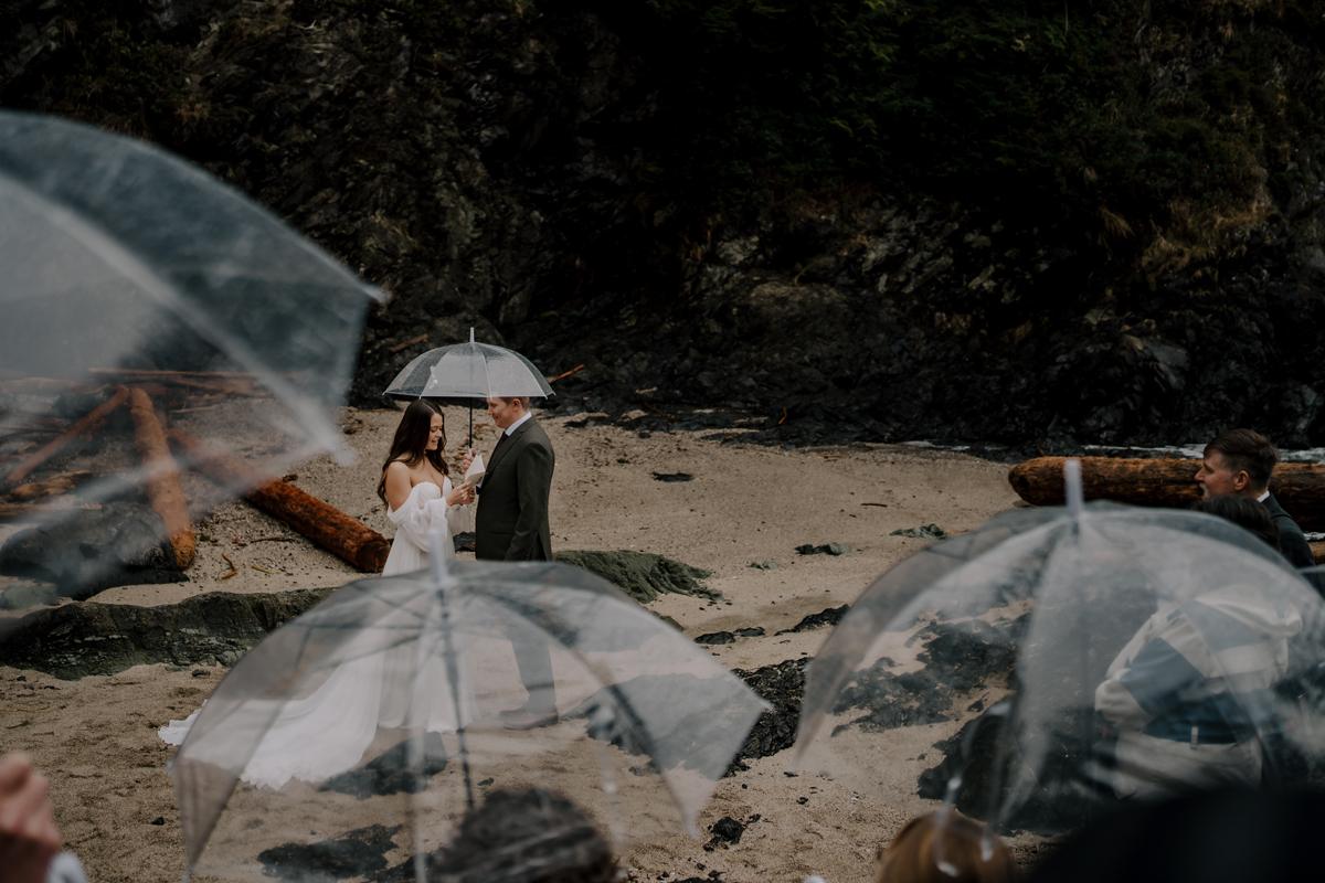 Featured Wedding: Into the Rain — Aly & Chris's Wild West Coast Wedding at Black Rock Resort