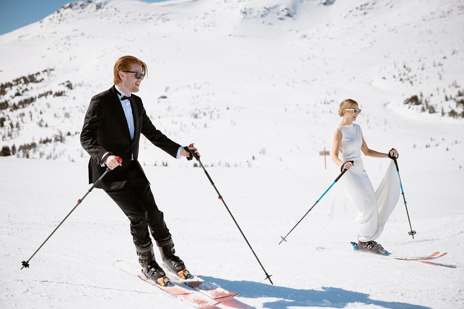 Featured Wedding: Heather & Sean's Ski Elopement at Banff Sunshine Village