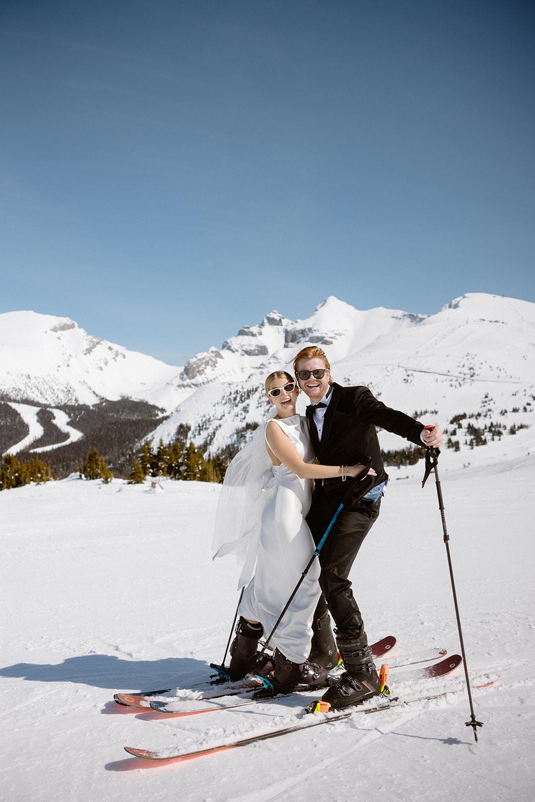 Featured Wedding: Heather & Sean's Ski Elopement at Banff Sunshine Village