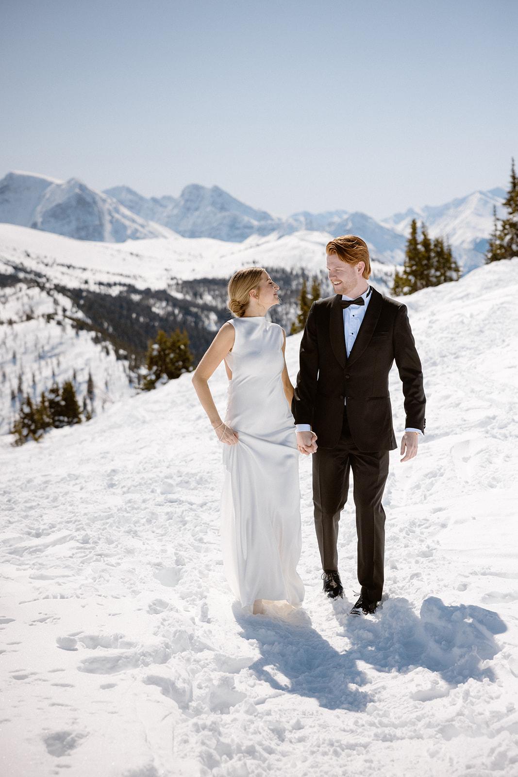 Featured Wedding: Heather & Sean's Ski Elopement at Banff Sunshine Village