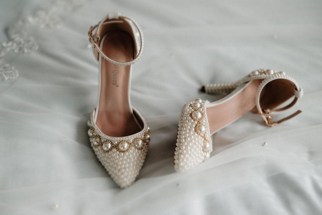 Pearls, Puns, and a Vintage Mercedes — Megan & Braelyn in Edmonton