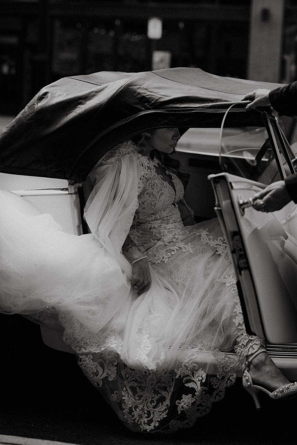 Pearls, Puns, and a Vintage Mercedes — Megan & Braelyn in Edmonton