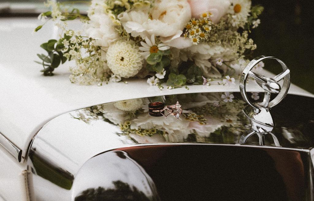 Pearls, Puns, and a Vintage Mercedes — Megan & Braelyn in Edmonton