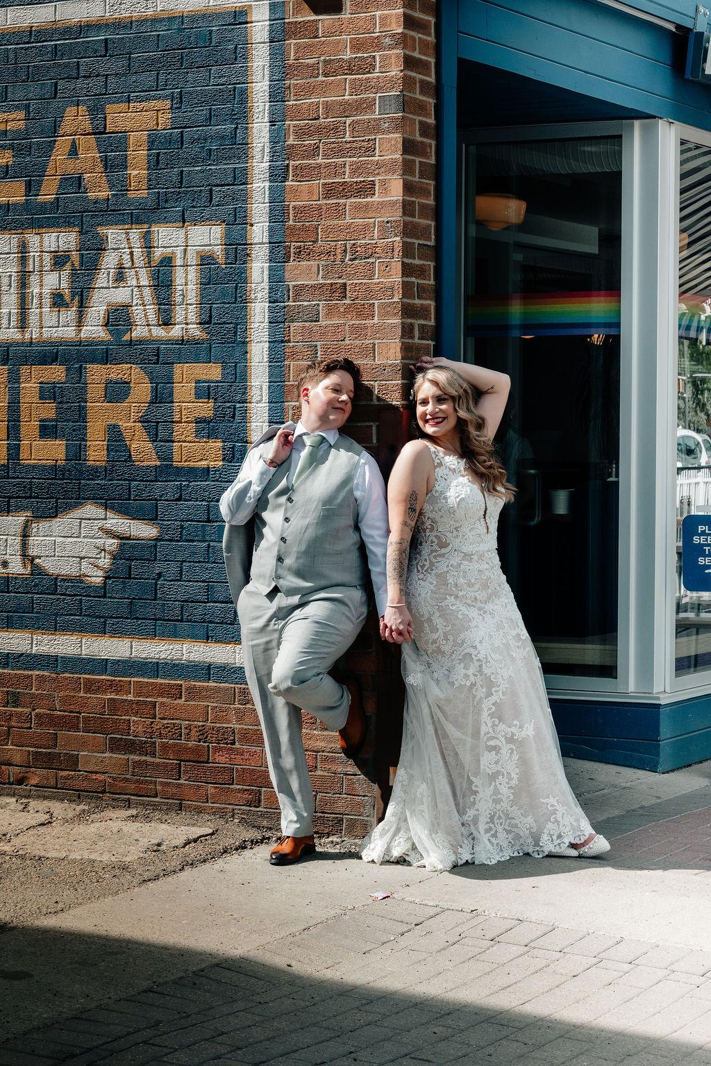 Pearls, Puns, and a Vintage Mercedes — Megan & Braelyn in Edmonton