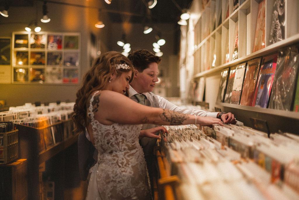 Pearls, Puns, and a Vintage Mercedes — Megan & Braelyn in Edmonton
