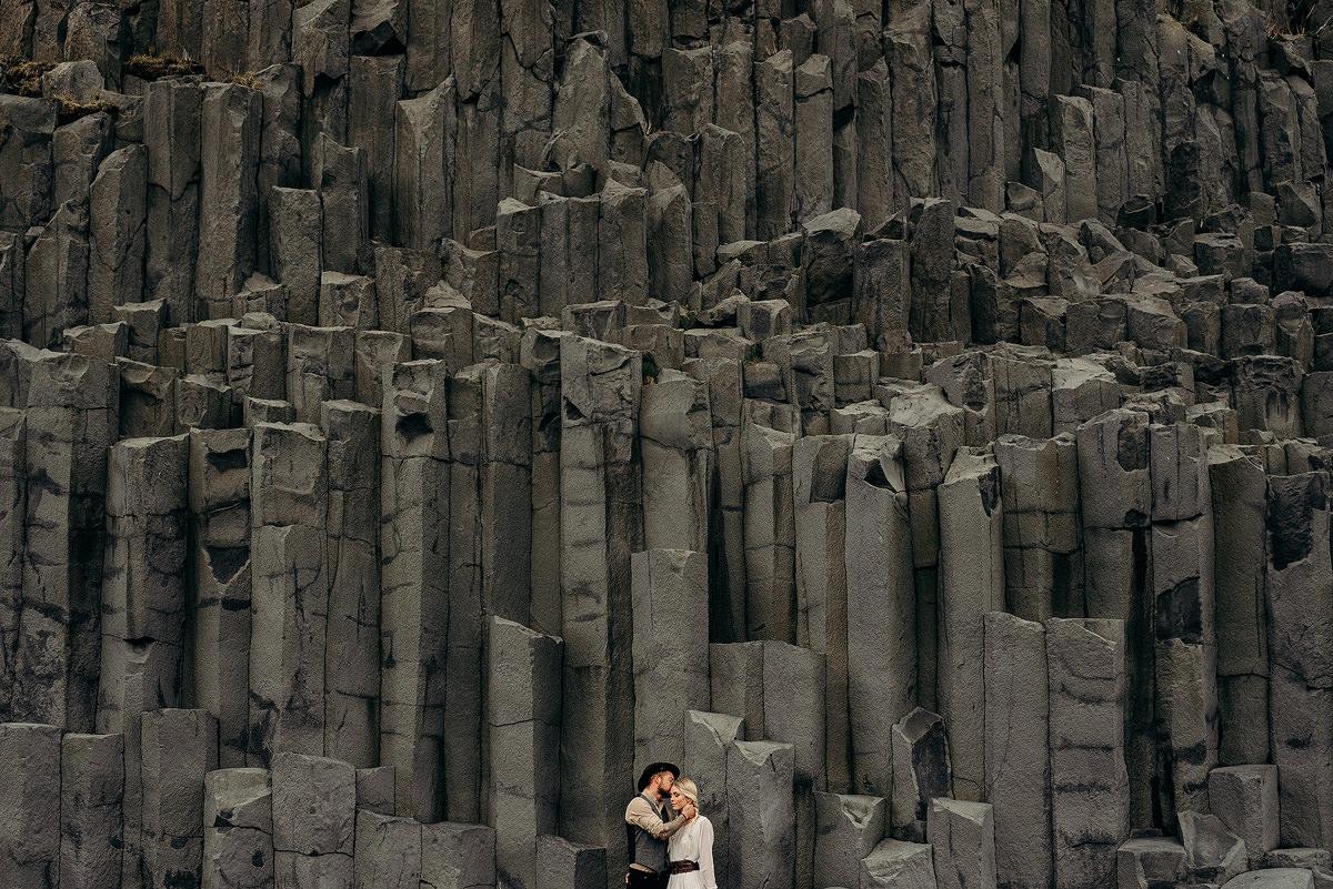 Iceland elopement, black sand beach by winnipeg wedding photographers Cheryl and Joel of Black & Gold Photography